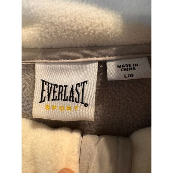 Everlast Sport Beige & Cream Full-Zip Fleece Jacket Women's Size Large - Picture 3 of 7